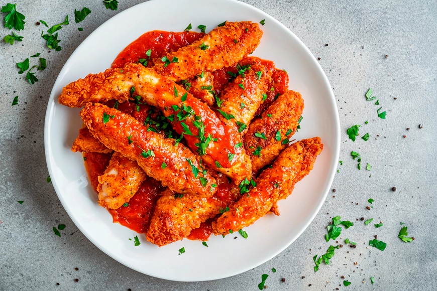healthy chicken tenders with marina