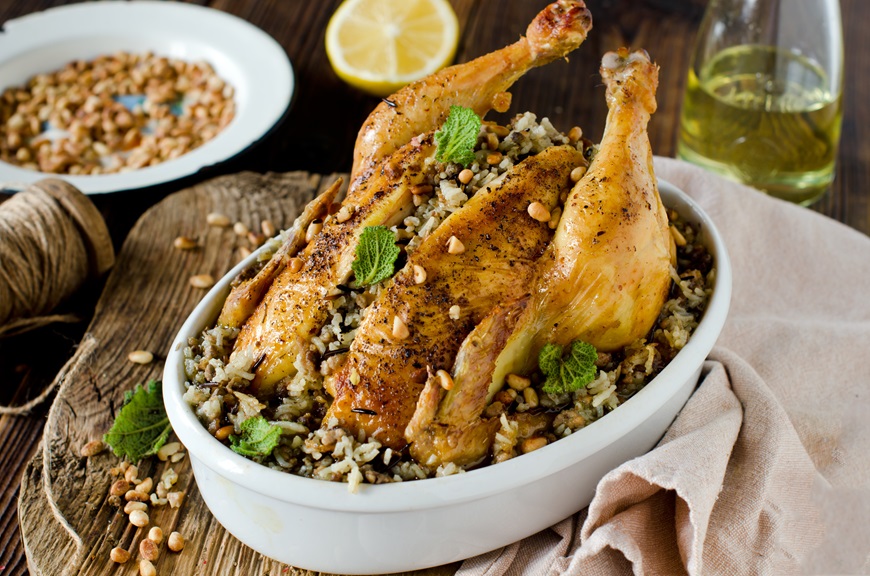 wild rice, mushroom and kale stuffing